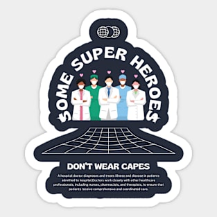 Doctors Superheroes Sticker